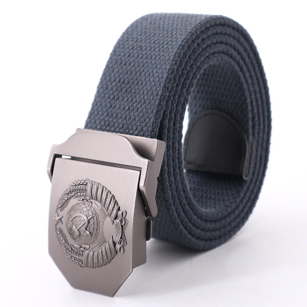 Dicker Canvas Gürtel mit Legierungsschnalle für Freizeithosen