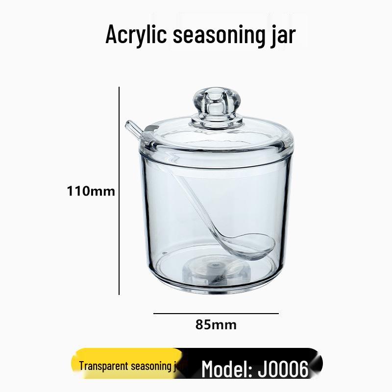 Food Grade Transparent Double-Layer Seasoning Bottle with Lid for Soy Sauce and Vinegar