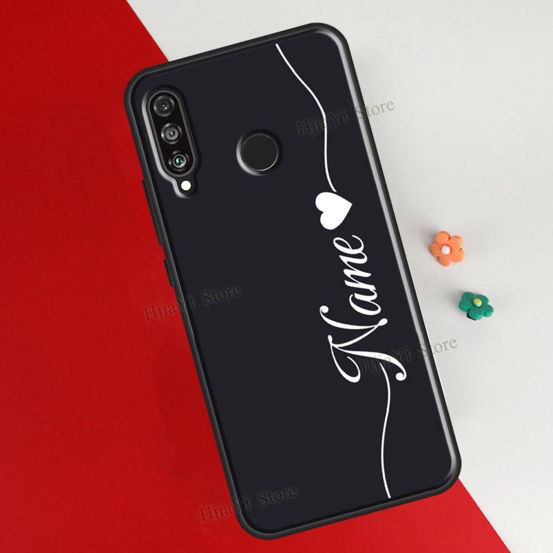 

Чехол с персонализированными инициалами имени для Huawei P30 P20 P40 Lite Pro P Smart 2019 Y6 Y7 Nova 5T Honor 50 10 Lite 8X 9X 10i Honor 9X