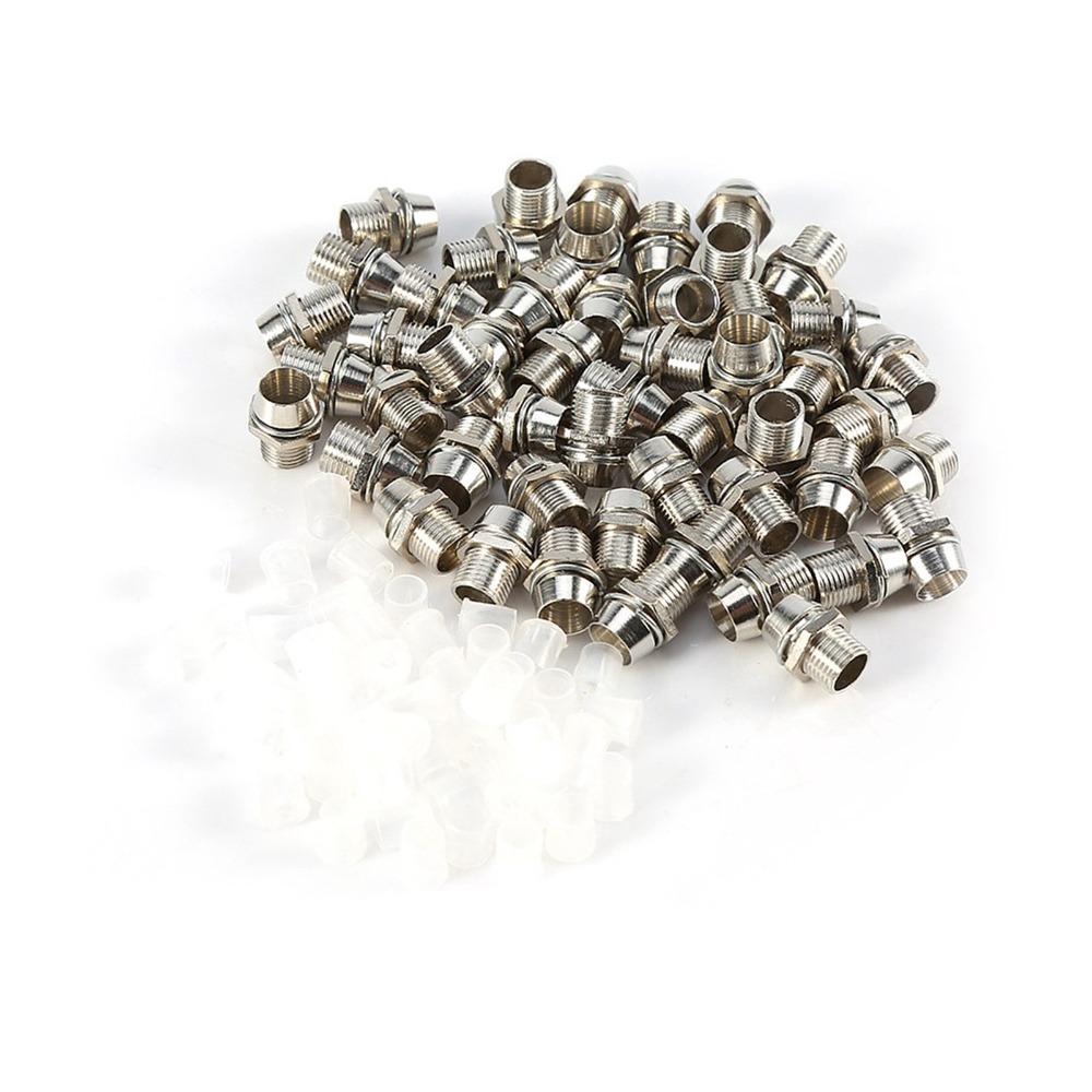 50 Stück Silberfarbe LED-Halter Gewindeaufnahme 8mm Gewinde Panel-Display-Halter 5mm Metall-Sitzaufnahme Panel-Display-Diodenbeleuchtung