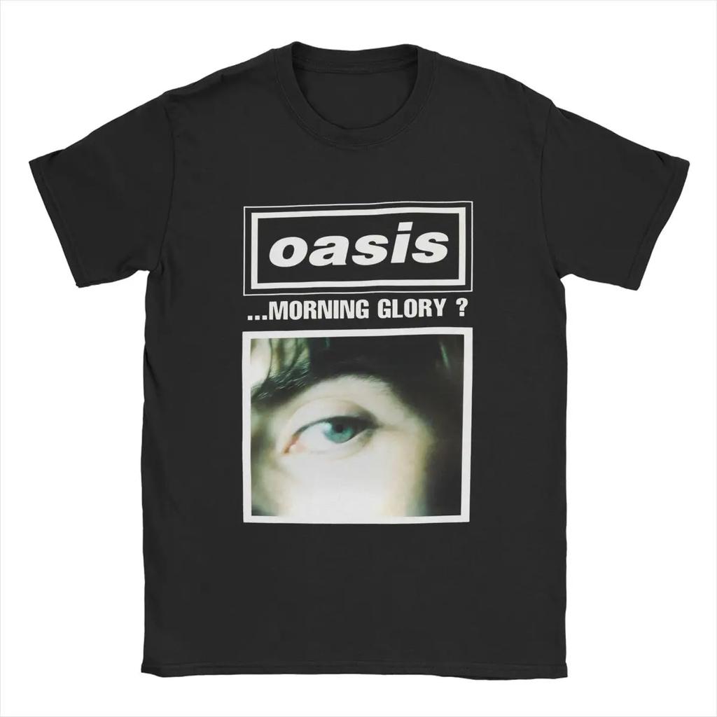 The Classic Rock Band Oasis Men's Pure Cotton T-shirt Y2K Short-sleeved Summer Fashion Trend Casual Wear Top