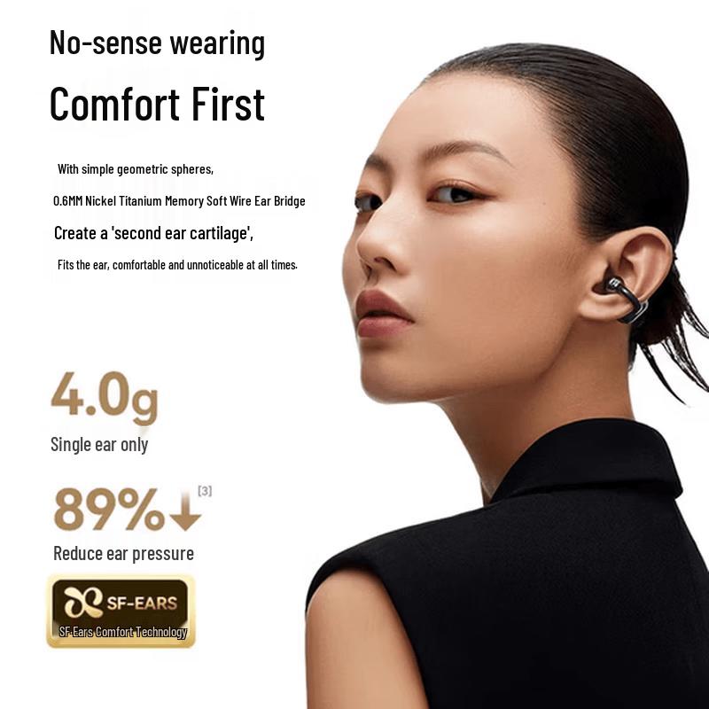 SANAG S6S Pro AI Ear-Clip Bluetooth Headset