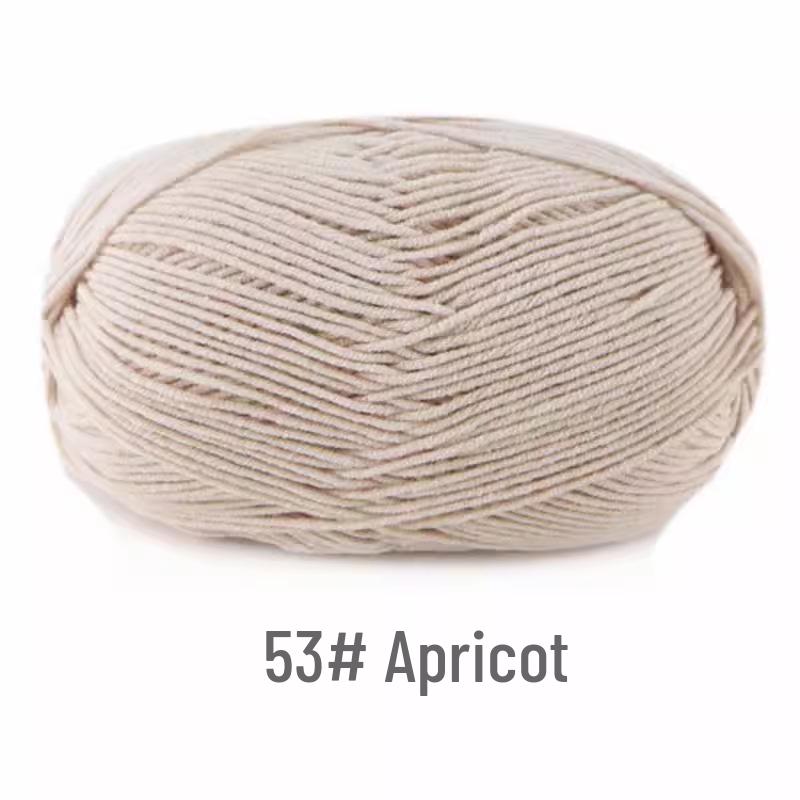 Gomitolo di Filato di Cotone Pettinato a 4 Capi per Lavorare all'Uncinetto Bambole, Coperte, Borse e Scarpe Pacchetto Materiali Fai da Te