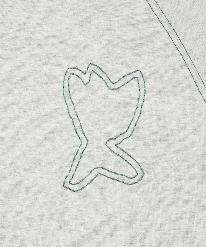 Stitch Kiki Logo Hoodie Light Grey