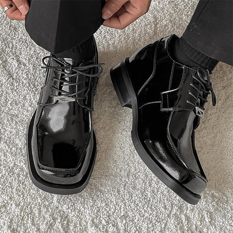 Spring New British Fashion Trend Soft Surface Business Platform Fashion Casual Youth Trend Leather Shoes G020-J