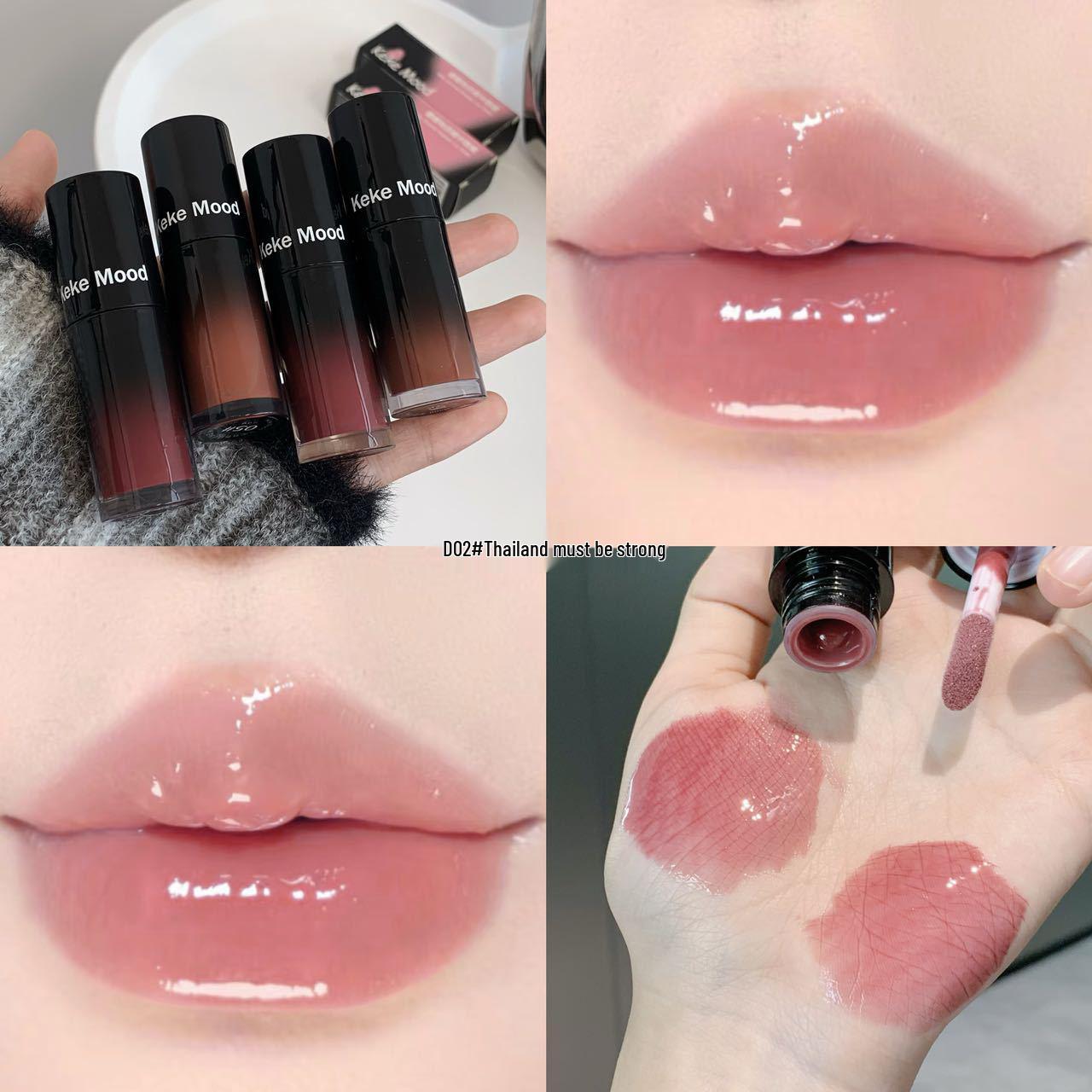 

Keke Mood Plumping Lip Gloss - Water Light Mirror Finish, Tinted & Moisturizing, Versatile for Plump Lips. 3g