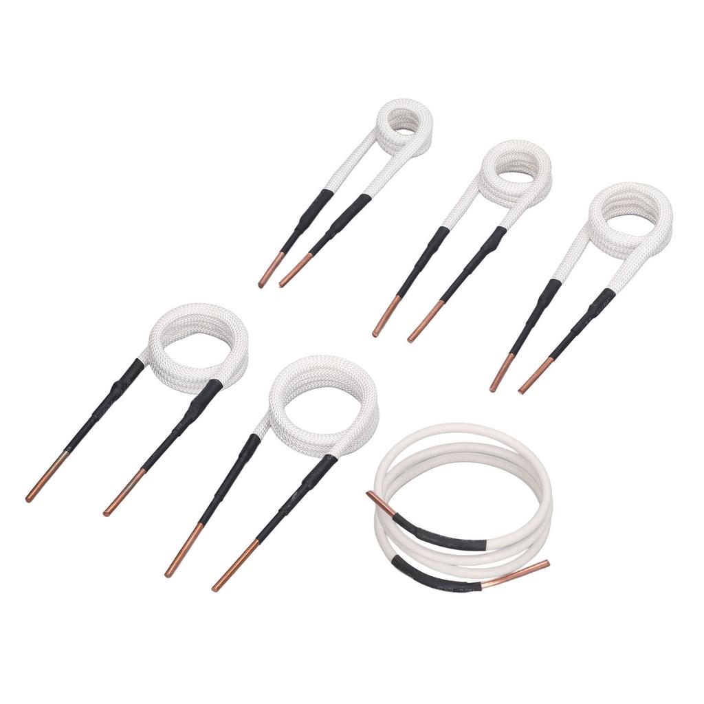 6 Stück Induktionsheizspulen-Set 3mm Messingkern 20 25 30 35 40mm Freiformende Induktionsheizdrähte