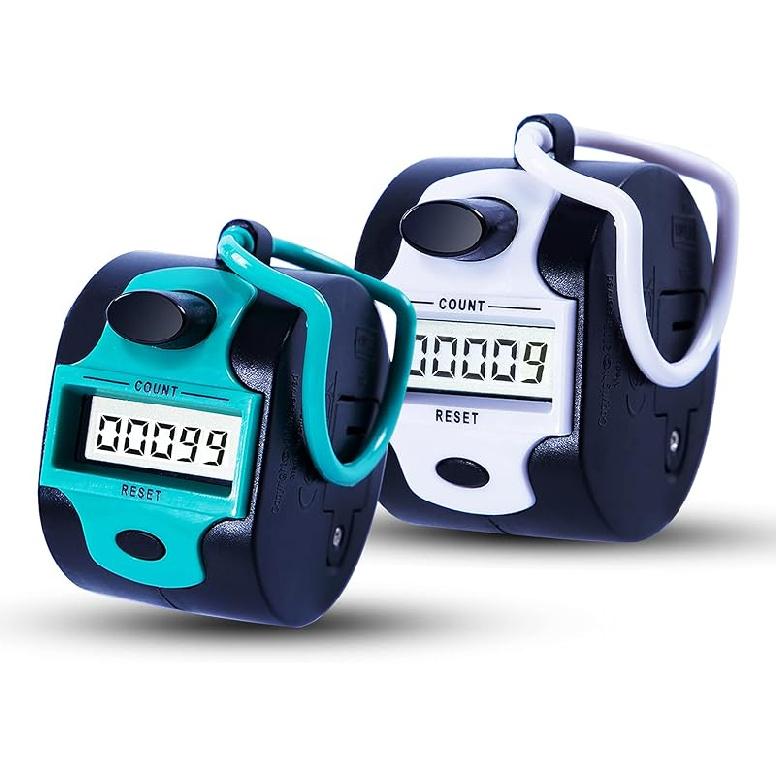 Handy Counter Click Manual Digital clicker Stitch Tally Counters Finger Mechanical Palm Handheld Pitch 5-Digit Electronic Display Click Counter