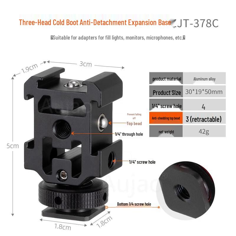 TEXIAN Universal Ball Head Magic Arm Mount with 1/4 & 3/8 Screw