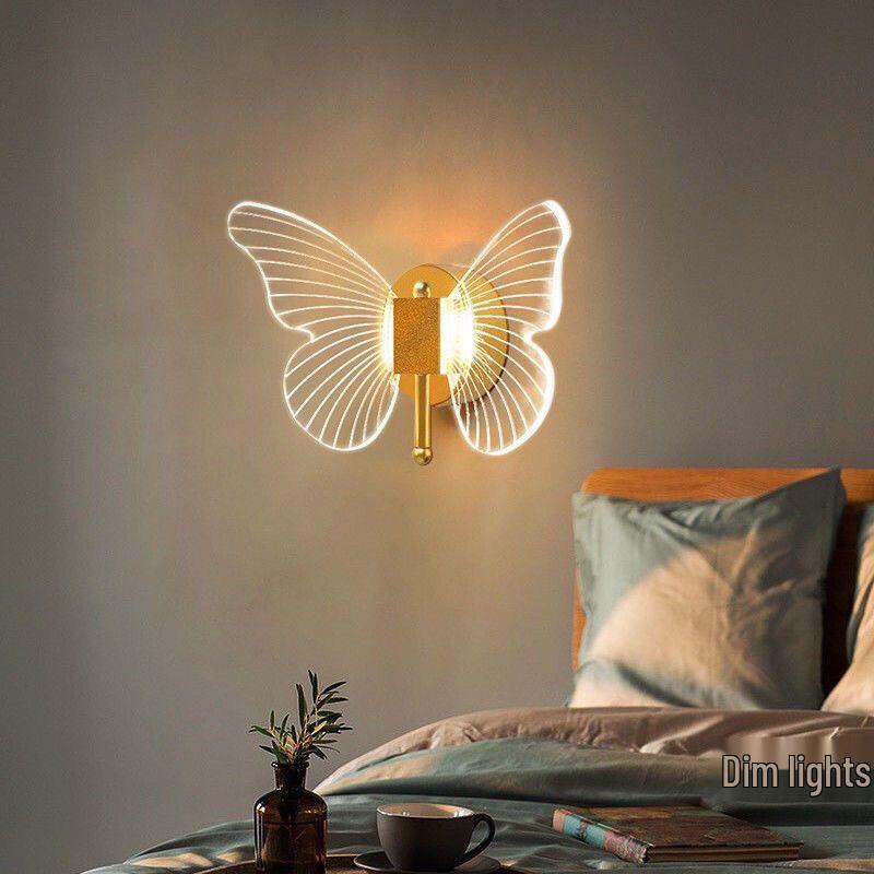 Modern Luxury Nordic Butterfly Wall Light - Minimalist Design for Corridor, Hotel, Bedroom, or TV Wall