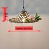 Retro Chinese Bamboo Pendant Light: Nostalgic Straw Hat Design for Hot Pot and Local Cuisine Restaurants