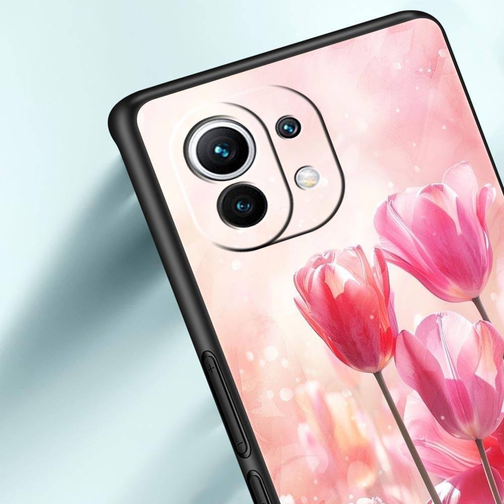 Phone Case Cover for Xiaomi Mi 17 15 14 13 12 11 Ultra 15T 14T 13T 12T 11T Pro Lite 5G Soft TPU Capas Cartoon Flower Fundas Bags