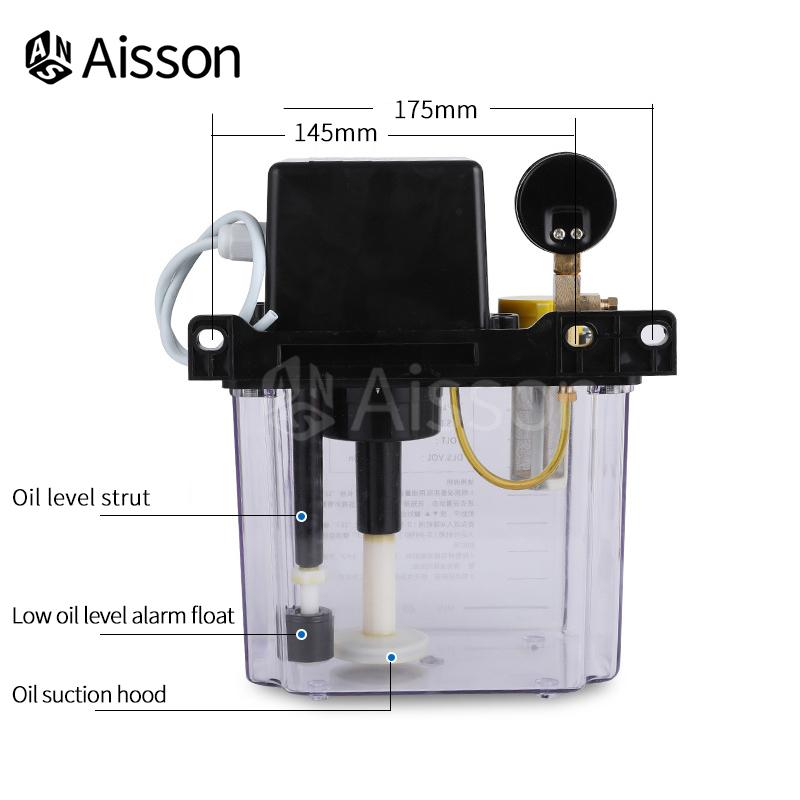 0.5L 1L 2 Liters Automatic CNC Electromagnetic Lubrication Oil Pump Lubricator 220V DCR50