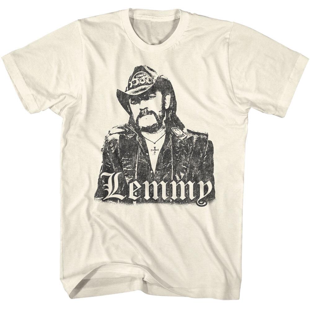 Motorhead Lemmy Kilmister Hat Cross Photo Men T Shirt Rock Band Merch M