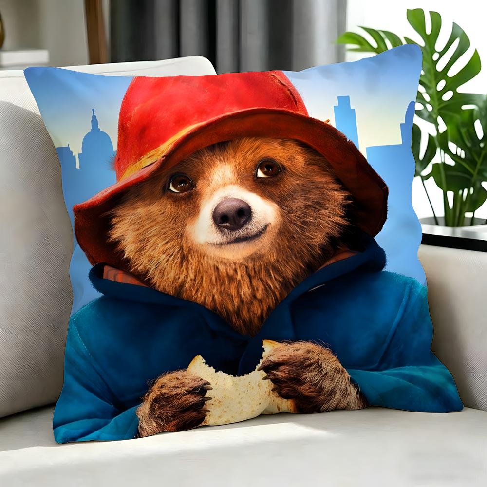 Cartoon Paddington Bear Cushion Cover Cushion Cover Set 4Pcs 50X50 45X45 40X40 Pillowcase Decorative Sofa Home Decor
