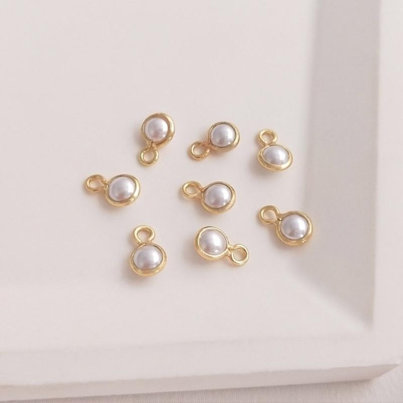 5Pieces Pearls Pendants Jewelry Making Part Fashion Accessory Perfect for Unique Jewelry Making and Craft Accessories