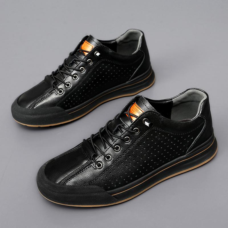 Breathable Lightweight Loafers for Men's Outdoor Hiking and Travel Spring Autumn New Men's Genuine Leather Casual Shoes