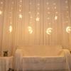 Solar and USB Styles LED Christmas Curtain String Lights, Star Moon Wish Ball Decor Lights, Warm White Ambient Icicle Lights, Multiple Styles