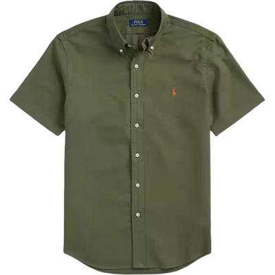 Polo Logo Brodé Chemise à Manches Courtes Simple Boutonnage Homme chemises 710784554-008