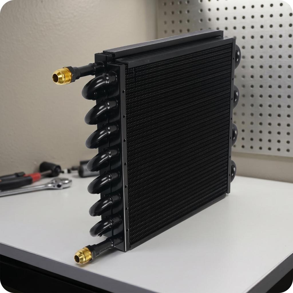 Car Climate Control Condenser Curved Side Tubes Cooling System 7.5 Mm Fittings 16row Silv