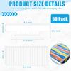 50 Pieces 4 Inch Clear Hanging Folder Tabs Hanging File Folder Tabs Clear Tabs for Hanging File Folders for 3 1/2 Inch Hanging File Folders with Tabs