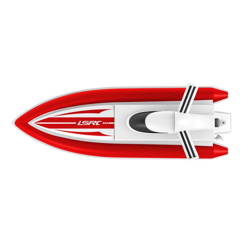 Dual Propeller High-Speed Remote Control Speedboat - Long Battery Life Racing Toy Single Battery красный