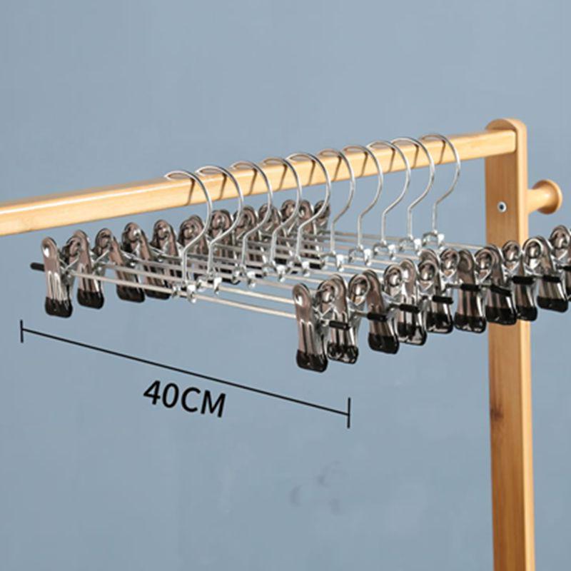 

Стойка для брюк Traceless Non-Slip: Вешалка для одежды из нержавеющей стали с зажимами для юбок для домашнего хранения и сушки.