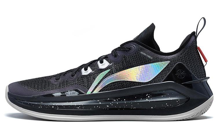 Li Ning Liren 3 V2 Низкие баскетбольные кроссовки с амортизацией Obsidian Мужские Ночной Черный ABAT057-7 44