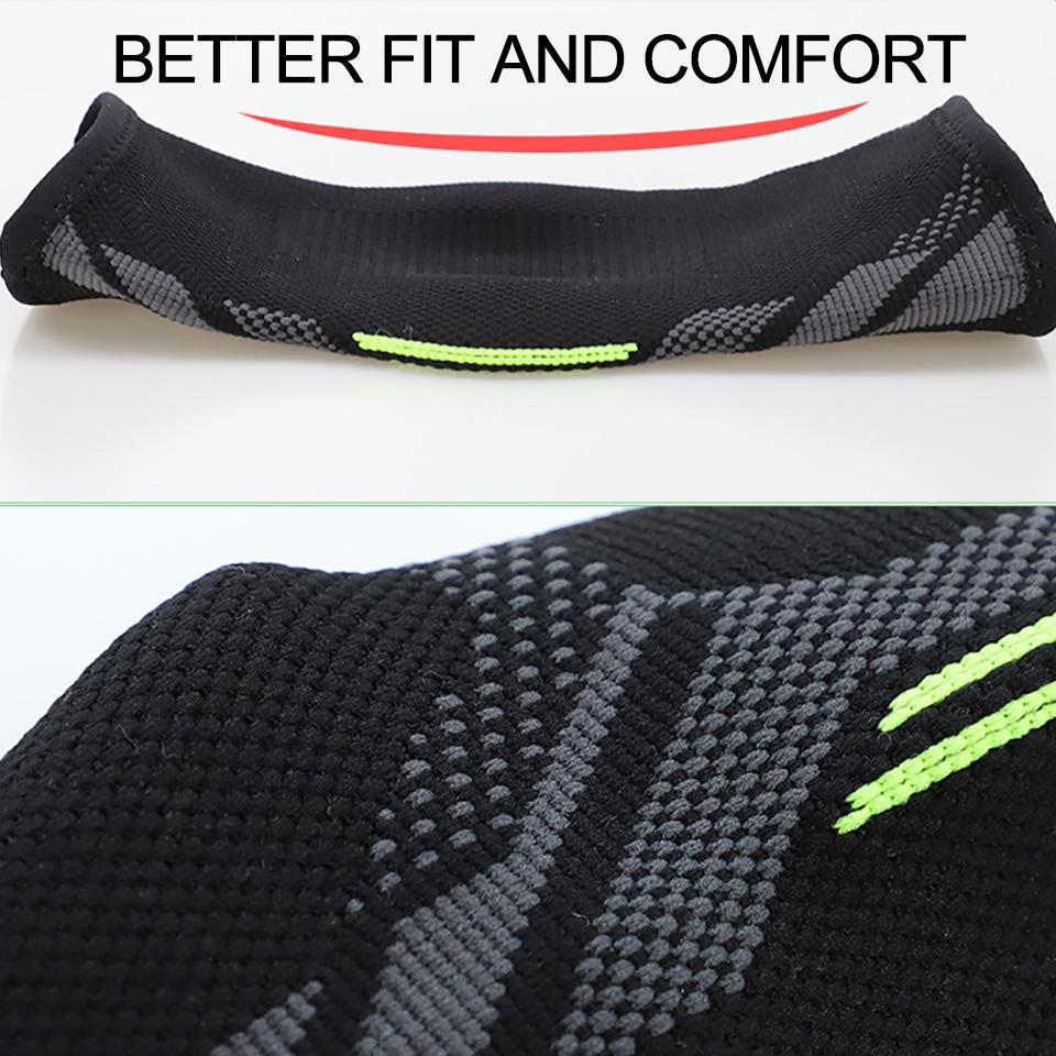 1Pcs Breathable Knitted Nylon Ankle Support with Four Sides Elastic Force for Men Women Comfortable Fit Ankle Guards