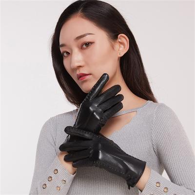Winter Great Wall Flower Korean Version Modified With Cashmere Warm Full Screen Driving And Cycling Gloves
