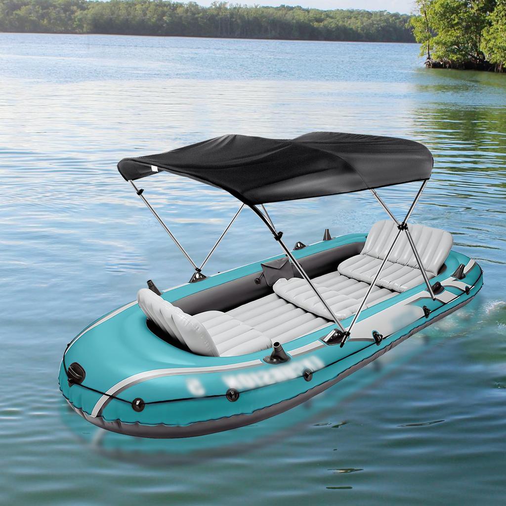 Inflatable Marine Awning Shelter 2 Persons Multi-Person Rubber Boat Inflatable Boat Kayak Awning Sun Protection Awning Black