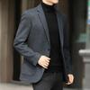 Futing Men's Wool Blend Easy-Care Business Casual Blazer