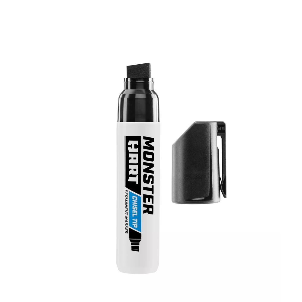 2 Pack Chisel Tip Permanent Marker Wood Metal Concrete Heavy Duty Clog Resistant Secure Locking Cap Multi Surface Marking