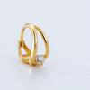 18K Gold Plated S925 Sterling Silver Zirconia Ear Cuff Earrings - Personalized, Simple, and Elegant Style.