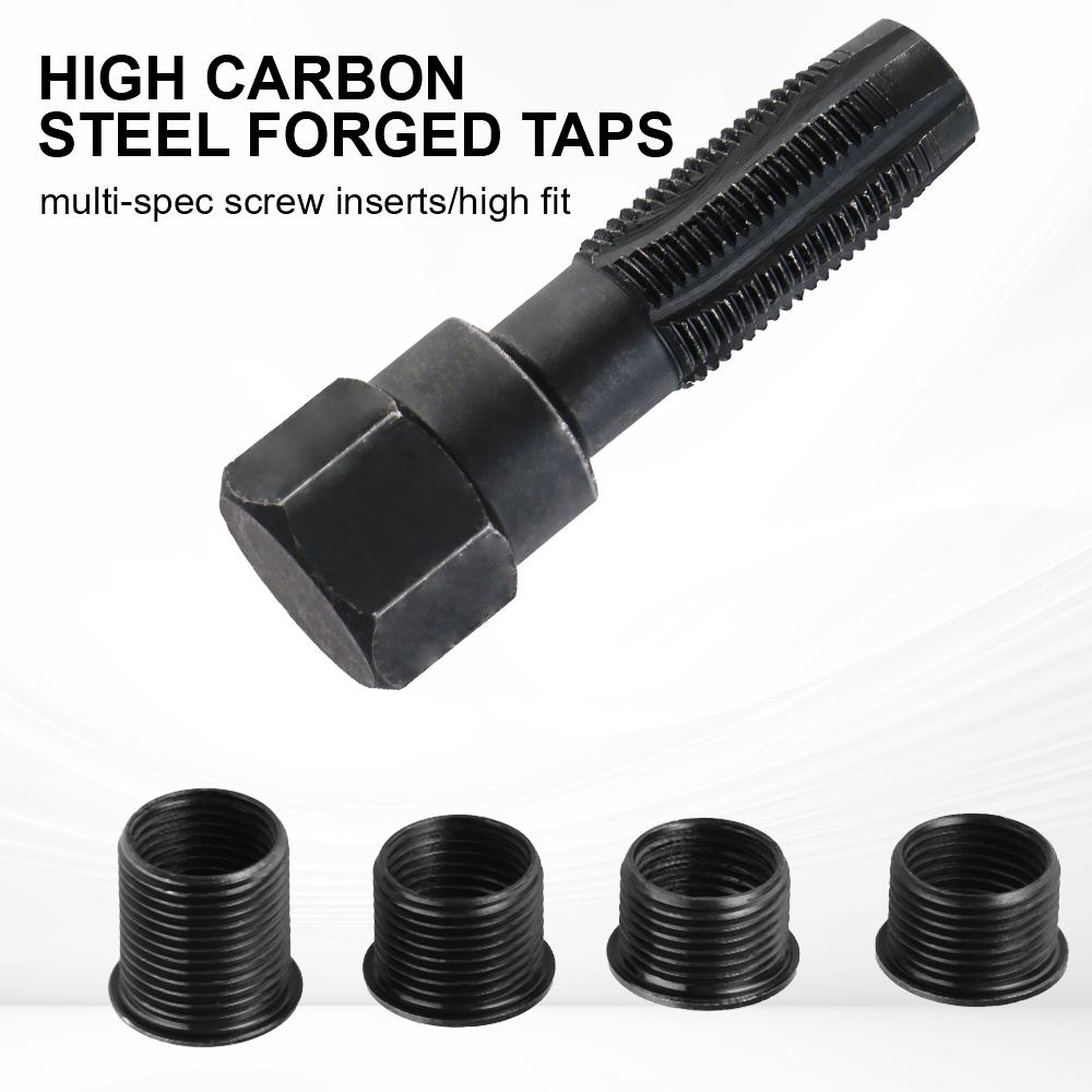 Spark Plug Rethreader Kit M14 x 1.25 Thread Repair Tool 14mm Thread Repair Kit Spark Plug 1 Set Car Tools Car Cylinder
