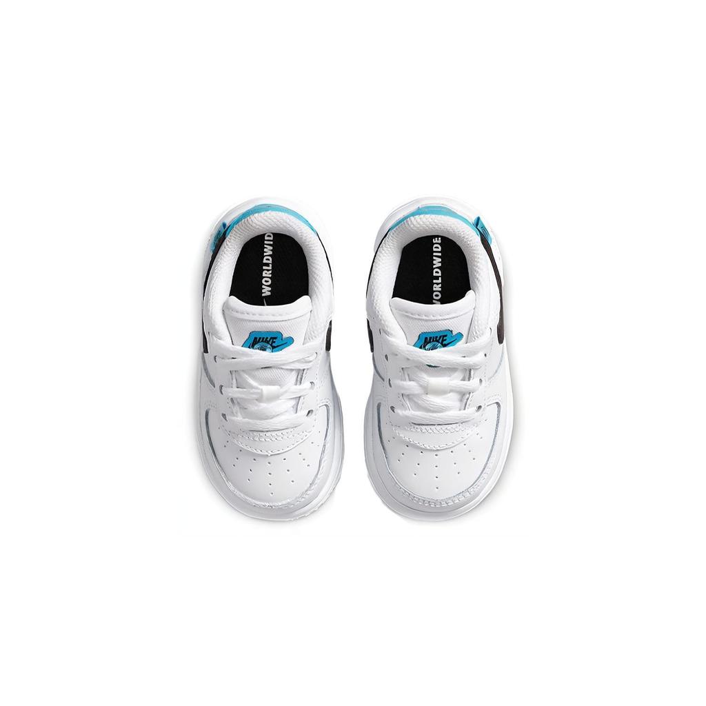 Nike Air Force 1 Worldwide Low top Skateboard Schoenen Wit Zwart Blauw Baby En Peuter CN8541-100