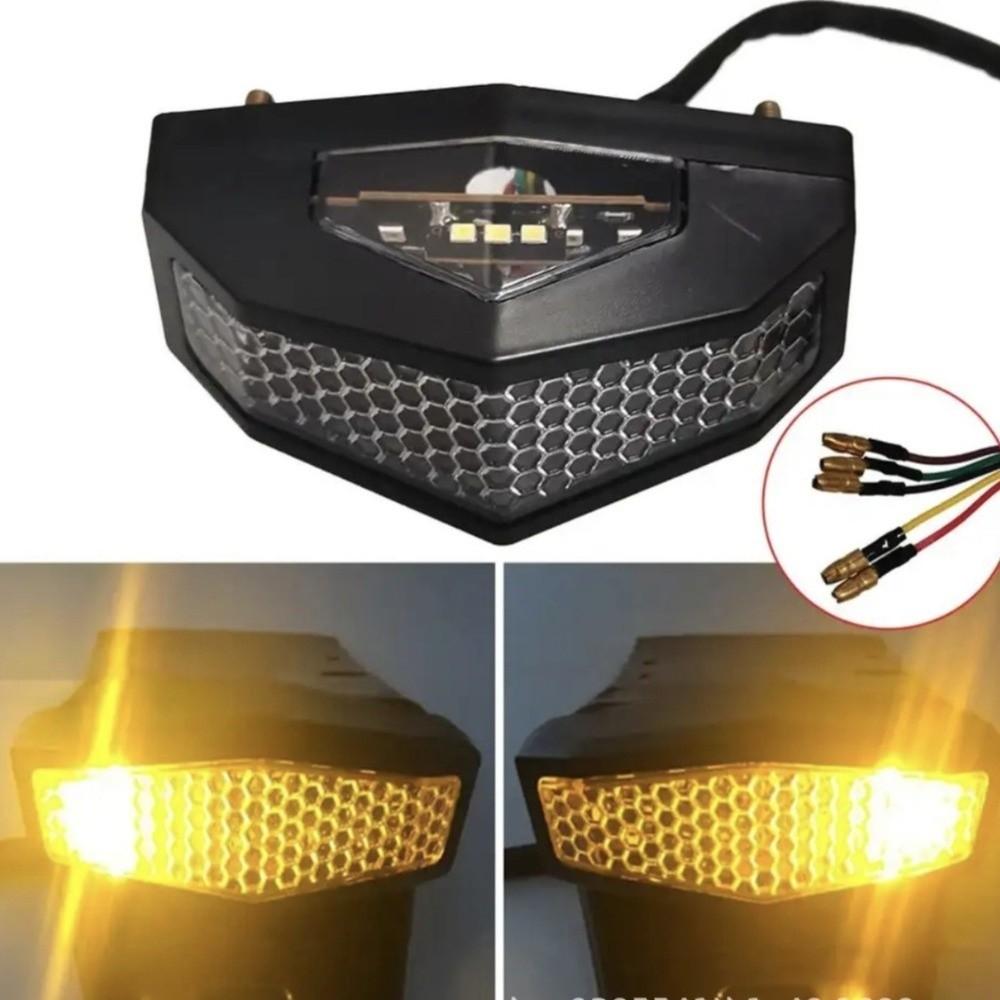 12V Motorcycle LED Taillights Waterproof Rear Brake Stop Tail Lamp Turn Signals Light  Motocross