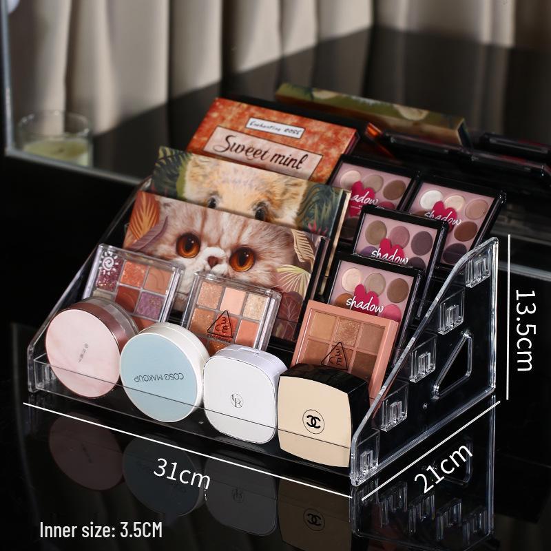 Transparent Plastic Tiered Display Rack for Nail Polish and Cosmetics