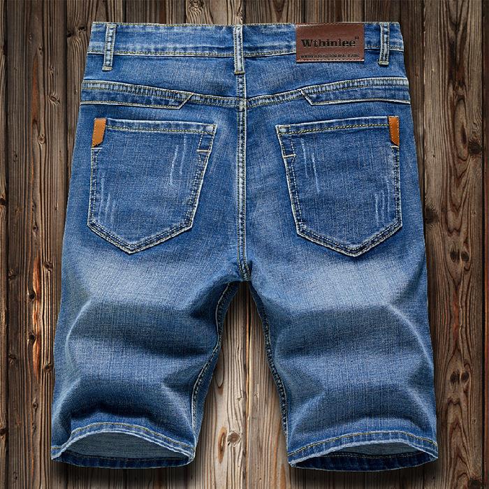 

Summer Thin Men s Models Slim Black Denim Shorts Men s 5 Pants Trousers In Trousers Breeches Straight Trousers Trend 28 синий