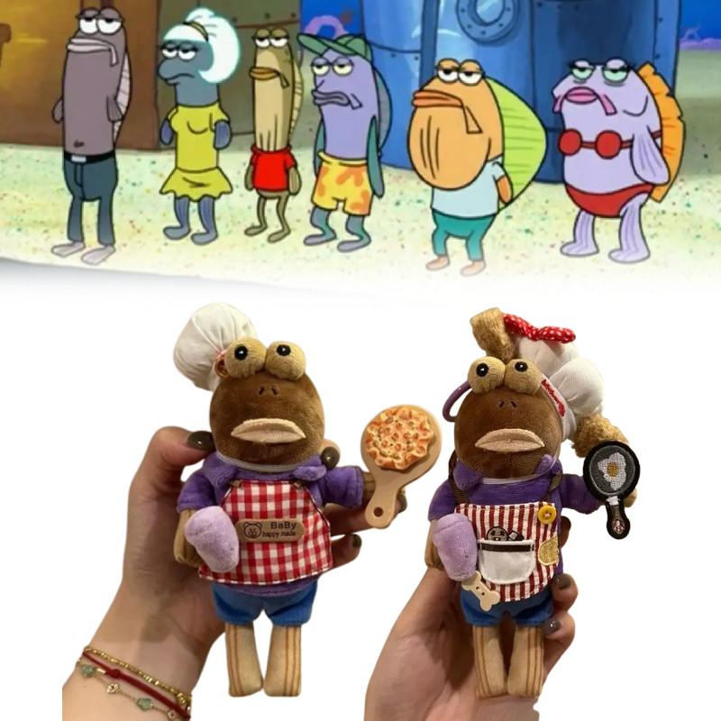Squarepant Bikini Spongebob Bottom Resident Plush Toy Keychain Gift Pendant