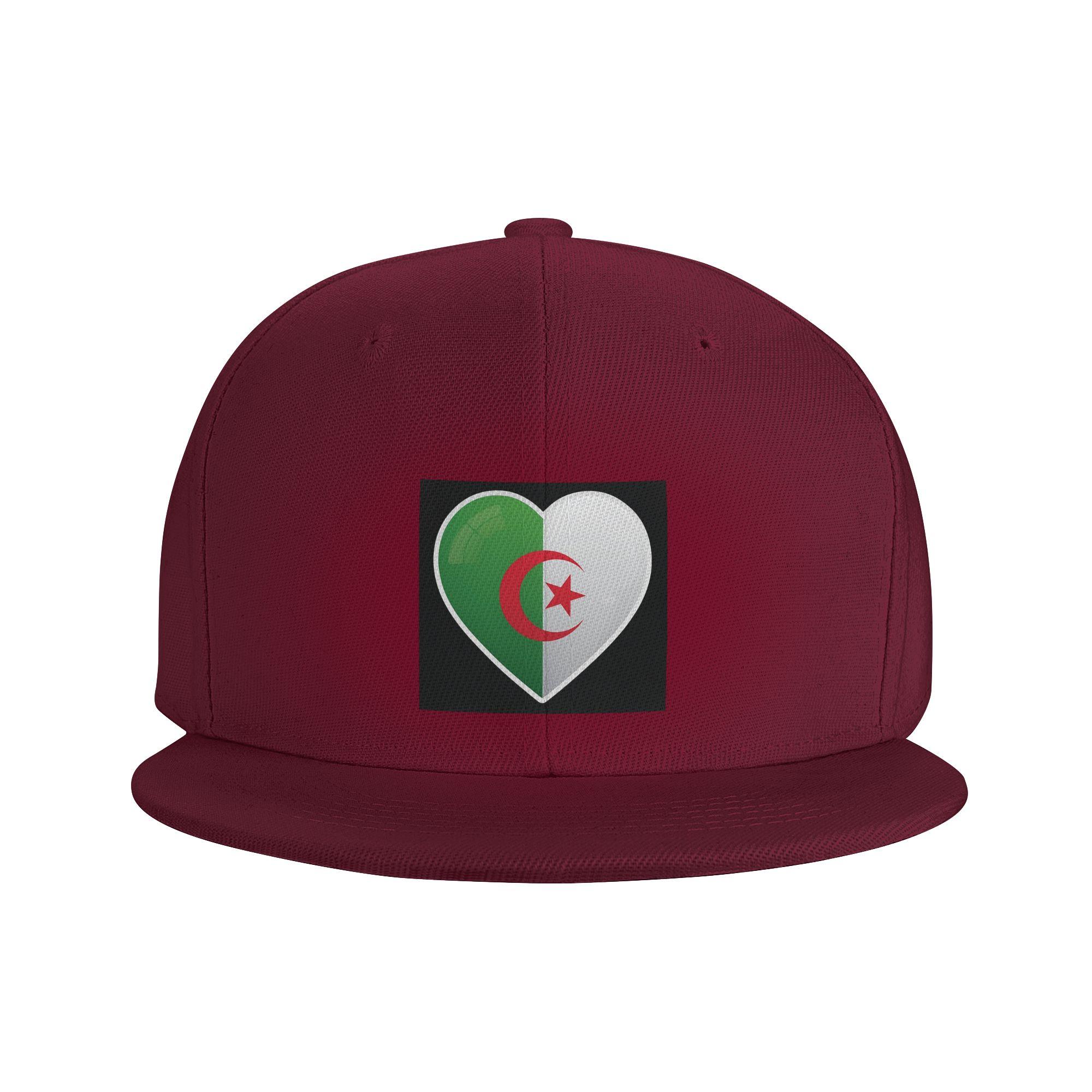 Algeria Algerian Flag Love Icon Baseball Caps Snapback Fashion Baseball Hats Breathable Casual Casquette Outdoor for Unisex One Size