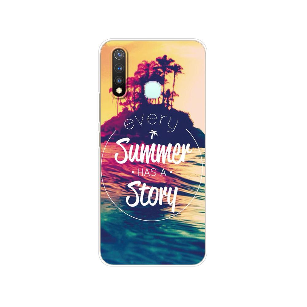 Dla Vivo Y19 Case 6.53 ''miękki TPU silikonowy pokrowiec dla Vivo Y19 Y 19 VivoY19 Case tylna obudowa telefonu zderzak ochronny Shell Bag Coque