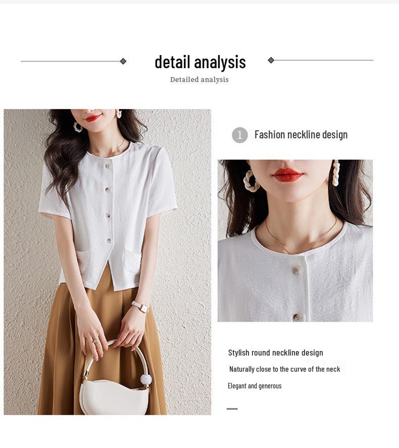 Women's Chic Linen Short-Sleeve Summer Shirt