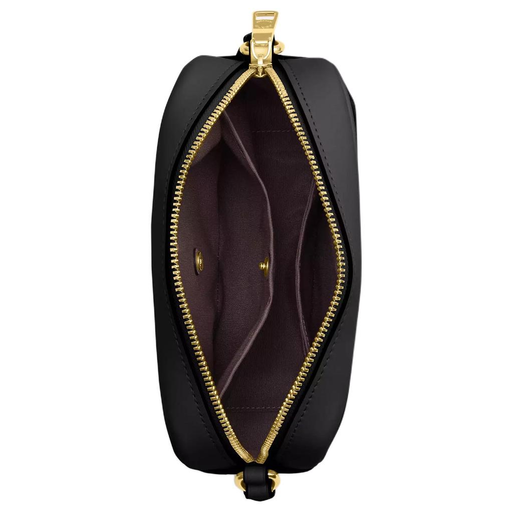 Coach Jamie 21 Classic Monogram Gold Logo Hardware Zipper Coated Canvas Camera Bag Women Shoulder Bag Brown Black CQ874-IMAA8