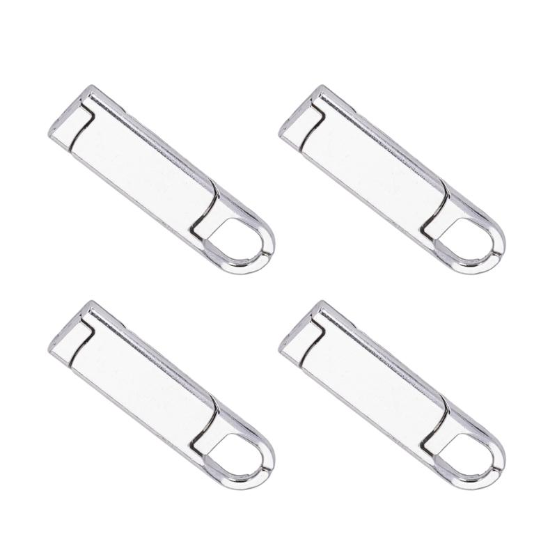 4Pcs Zippers Puller Replacement Detachable Zippers Pulls Zippers Replacement Sliders for Clothing Suitcases Luggage Tents