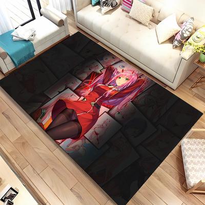 Seksowna Dziewczyna Zero Two DARLING In FRANXX Dywan Obszarowy, Dywan do Domu Salon Sypialnia Sofa Wycieraczka Dekor, Dziecko Antypoślizgowa Mata Podłogowa Prezent