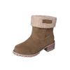 Large Size Snow Boots Women's Autumn and Winter New Fur Snow Boots Women's TEUM