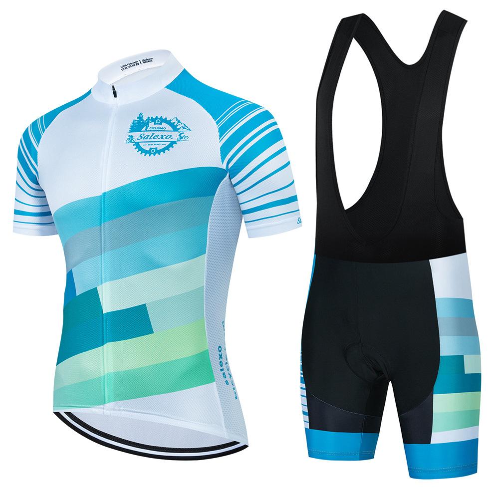 2026 Summer Breathable Suit Cycling Suit Sweat-absorbing Men's Suit Gear Bicycle Short-sleeved Breathable Mountain Bike Clothing