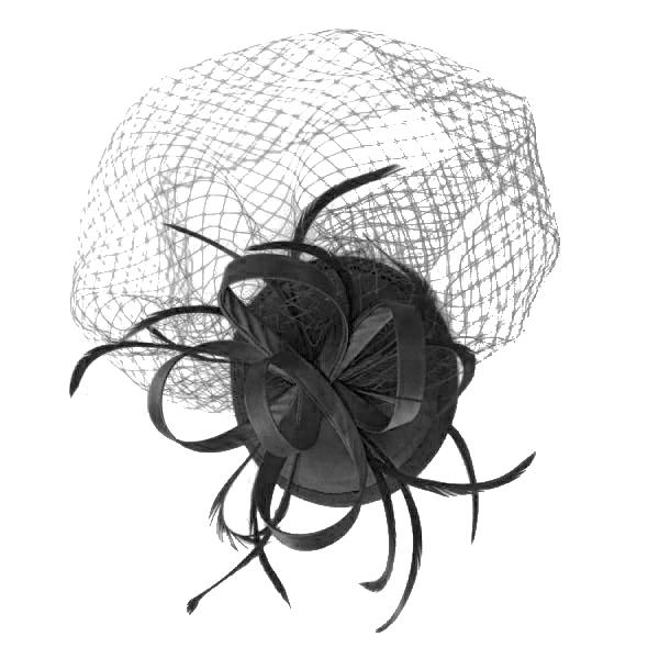 Women Girls Ladies Feather Fascinator Mesh Hairdressing Bridal Hair Clip Wedding Party Accessory
