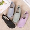 New cloth shoes non-slip soft-soled flying woven shoes, breathable and comfortable one-pedal single shoes